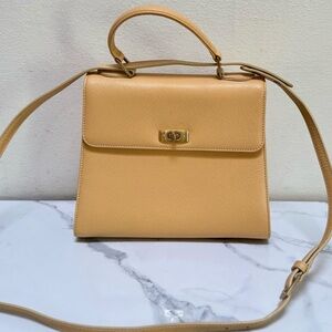 Vintage Coach Gramercy Kelly Birkin 7002 Wheat Pale Yellow Handbag